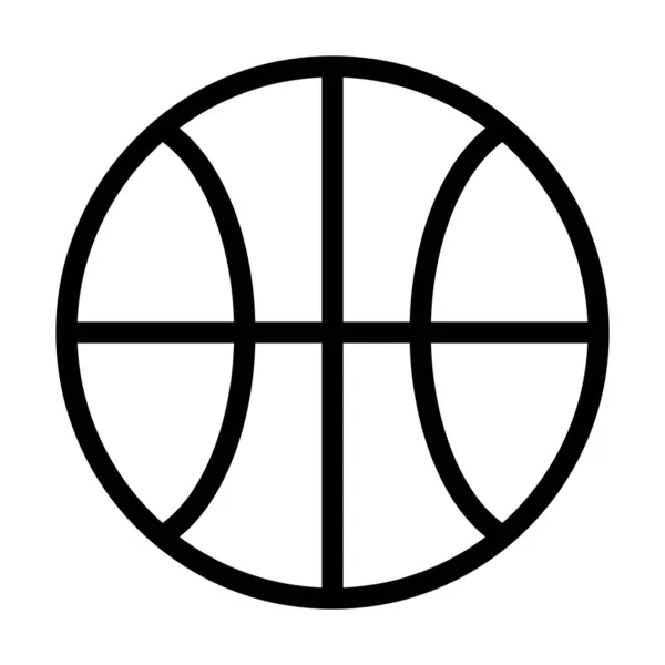 Icône Épaisse Ligne Vecteur Basket Ball Pour Usage Personnel Commercial — Image vectorielle