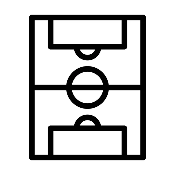 Soccer Field Vector Thick Line Icon Für Den Persönlichen Und — Stockvektor