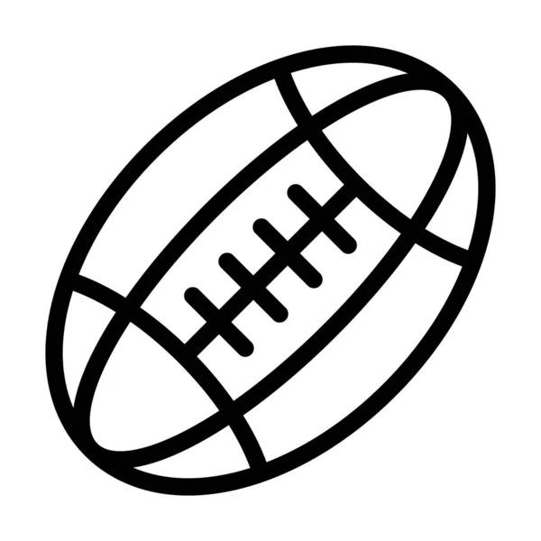 Rugby Vektor Tjock Linje Ikonen För Personligt Och Kommersiellt Bruk — Stock vektor