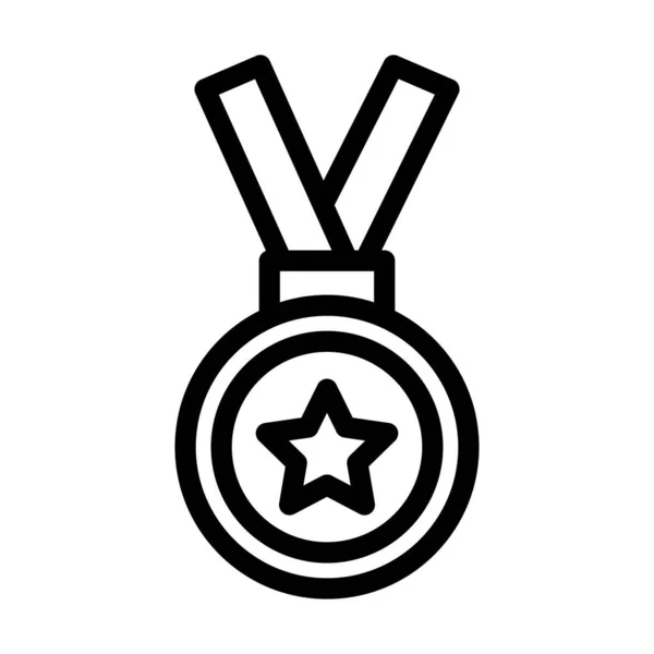 Medalla Vector Thick Line Icono Para Uso Personal Comercial — Vector de stock