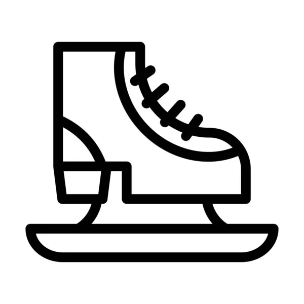 Ice Skate Vector Thick Line Icon Personal Commercial Use — Stock Vector