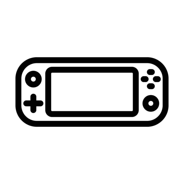 Game Console Vector Thick Line Icon Personal Commercial Use — 스톡 벡터