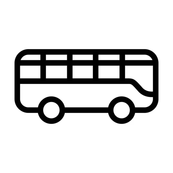 Иконка Толстой Линии Автобуса Игрушки Личного Коммерческого Использования — стоковый вектор