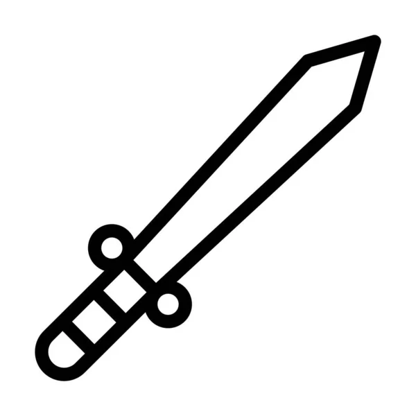 Oyuncak Kılıç Vektörü Kalın Çizgi Simgesi Kişisel Ticari Kullanım Çin — Stok Vektör