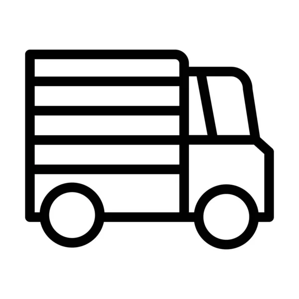 Toy Truck Vector Thick Line Icon Für Den Persönlichen Und — Stockvektor