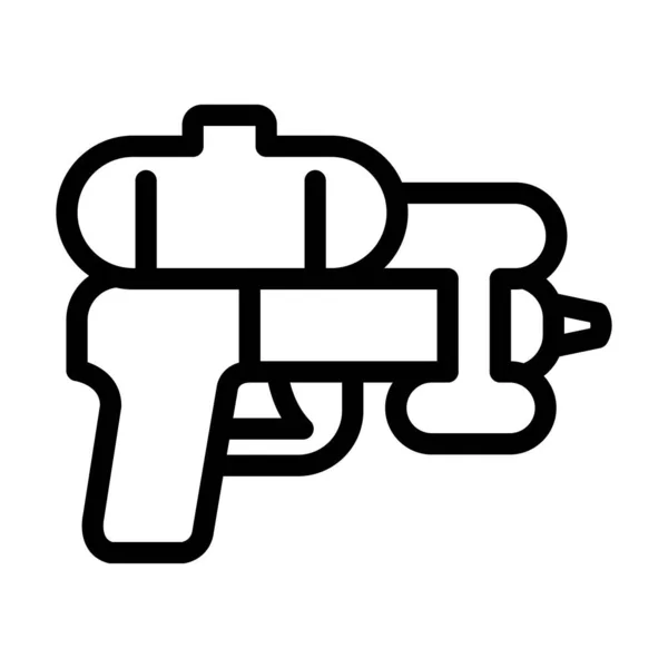 Icono Línea Gruesa Vectores Pistola Agua Para Uso Personal Comercial — Vector de stock