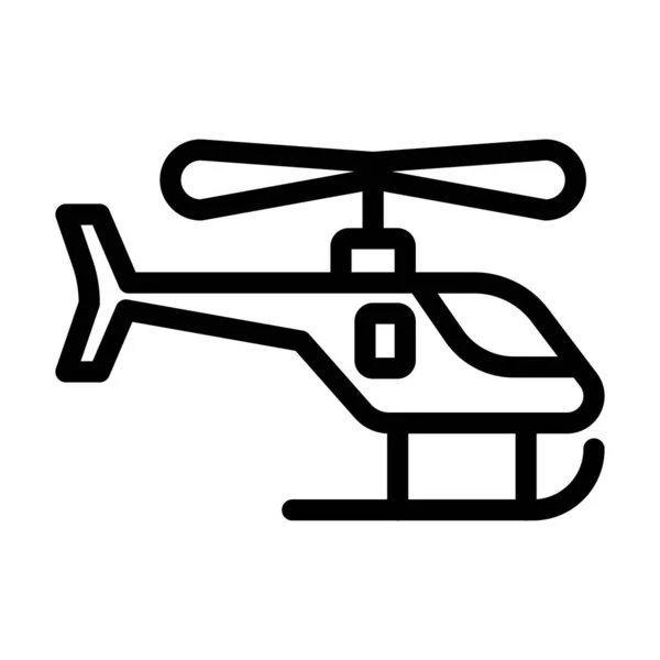个人和商业用途的玩具直升机向量厚重线图标 — 图库矢量图片