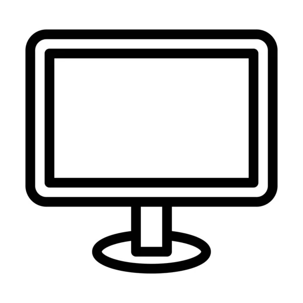 Lcd Vector Thick Line Icon Personal Commercial Use — 스톡 벡터