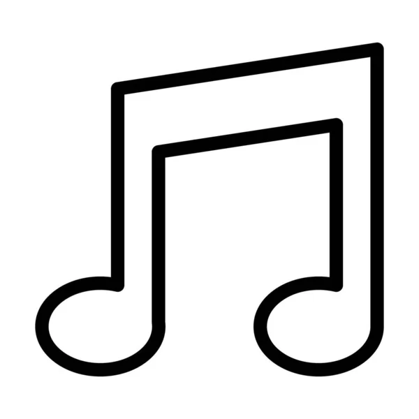 音楽プレーヤーベクトル 個人用および商業用の太い線のアイコン — ストックベクタ