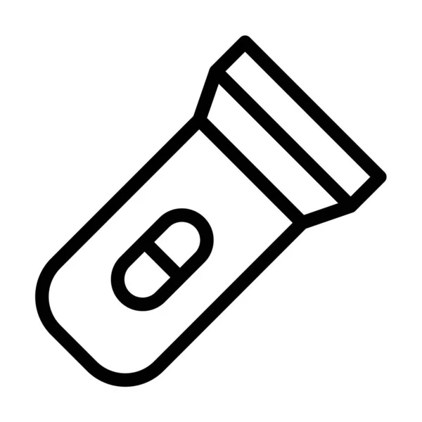 Taschenlampe Vector Thick Line Icon Für Den Persönlichen Und Kommerziellen — Stockvektor