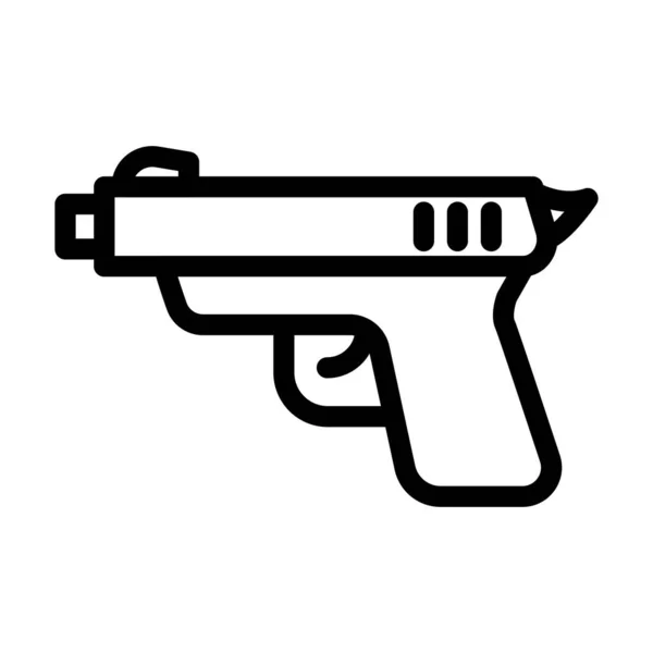 Gun Vector Thick Line Icon Für Den Persönlichen Und Kommerziellen — Stockvektor
