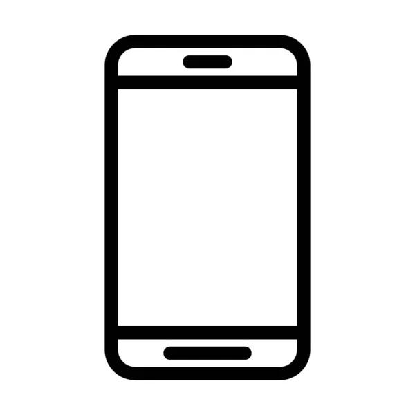 Mobile Vector Thick Line Icon Voor Persoonlijk Commercieel Gebruik — Stockvector
