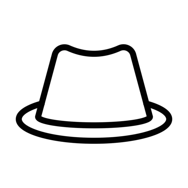Detective Hat Vector Dikke Lijn Pictogram Voor Persoonlijk Commercieel Gebruik — Stockvector