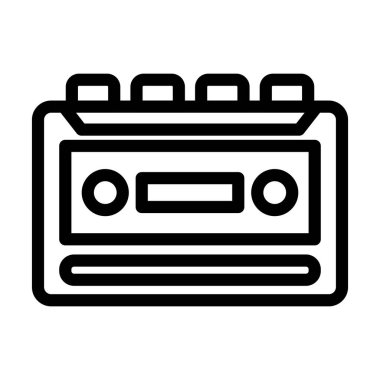 Kişisel ve ticari kullanım için Kaset Kaydedici Kalın Çizgi Simgesi