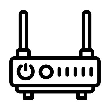 Wifi Yönlendirici Kalın Hat Simgesi Kişisel ve Ticari Kullanım İçin
