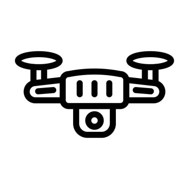 Kişisel ve ticari kullanım için İHA Vektör Kalın Çizgi Simgesi