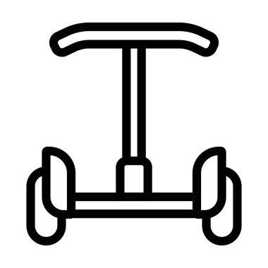 Segway Vektör Kalın Çizgi Kişisel ve Ticari Kullanım Simgesi