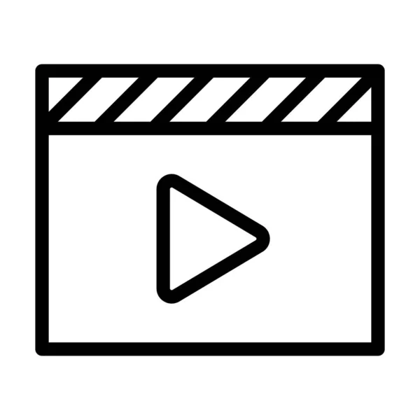 Video Vector Thick Line Icon Für Den Persönlichen Und Kommerziellen — Stockvektor