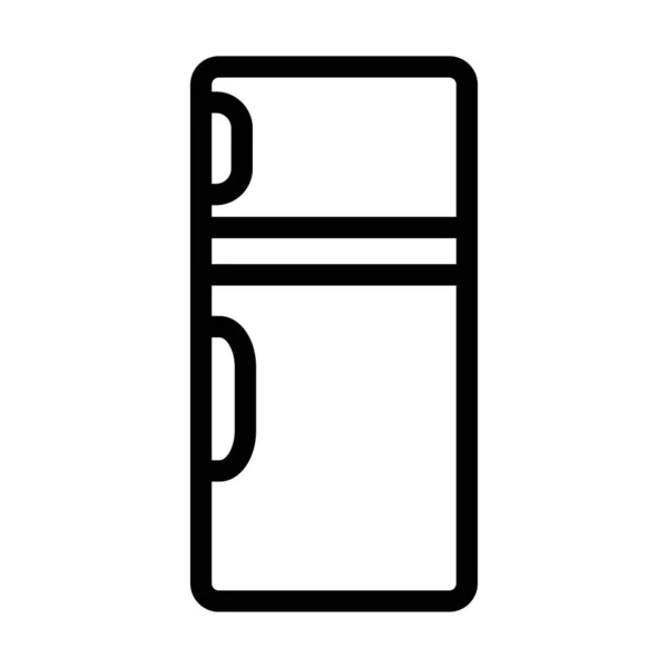 Icono Línea Gruesa Del Vector Del Refrigerador Para Uso Personal — Vector de stock
