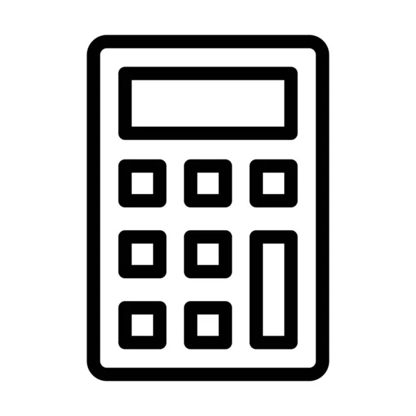 Calculadora Vector Thick Line Icono Para Uso Personal Comercial — Vector de stock