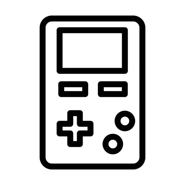 ゲームコンソール 個人用および商用用のベクター太線アイコン — ストックベクタ