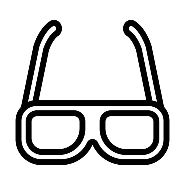 Brillen Vector Thick Line Icon Für Den Persönlichen Und Kommerziellen — Stockvektor