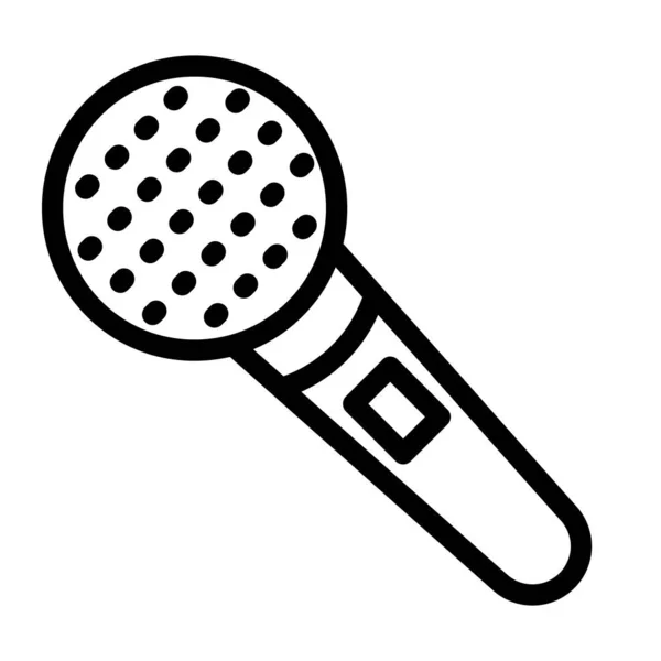 Karaoke Vektorová Tlustá Čára Ikona Pro Osobní Komerční Použití — Stockový vektor