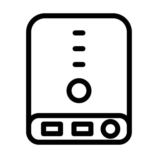 Power Bank Vector Thick Line Icon Für Den Persönlichen Und — Stockvektor