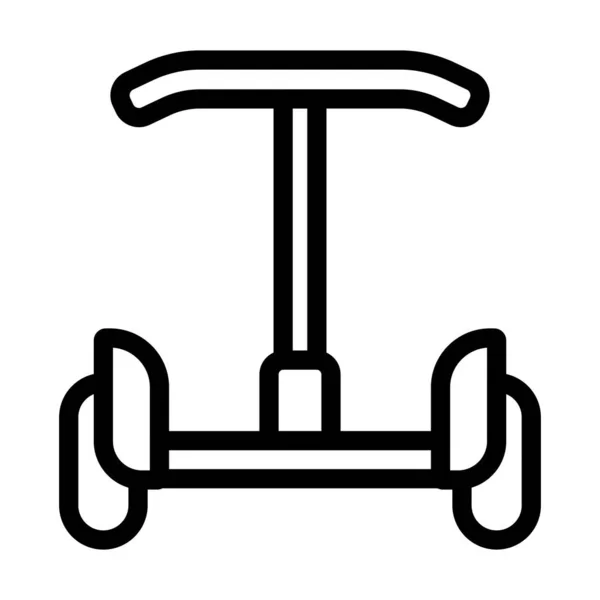 Segway Vector Thick Line Icon Personal Commercial Use — Stock Vector