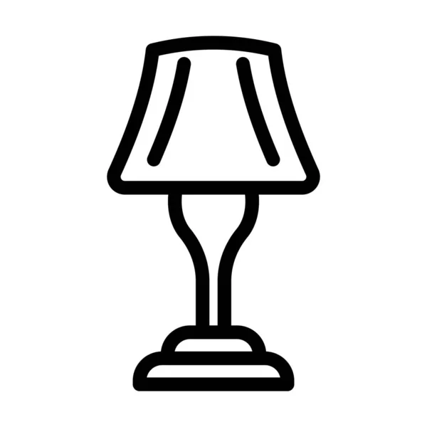 Ikon Garis Tebal Vektor Lampu Untuk Penggunaan Pribadi Dan Komersial - Stok Vektor