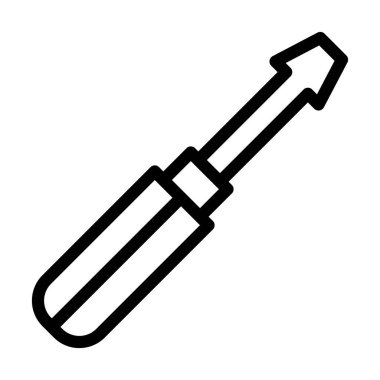 Kişisel ve Ticari Kullanım İçin Tornavida Kalın Çizgi Simgesi