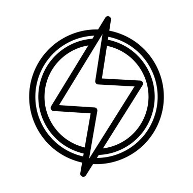 Kişisel ve ticari kullanım için Elektrik Vektörü Kalın Hat Simgesi