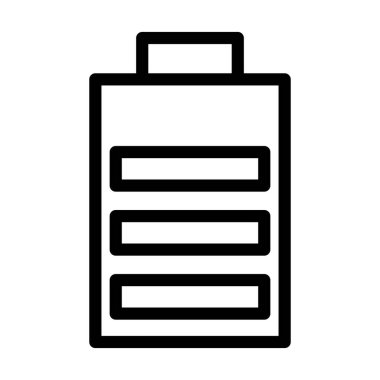 Kişisel ve ticari kullanım için Pil Vektörü Kalın Çizgi Simgesi