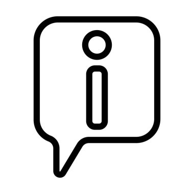 Kişisel ve ticari kullanım için Bilgi Vektörü Kalın Çizgi Simgesi