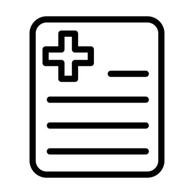 Kişisel ve ticari kullanım için Sağlık Sertifikası Kalın Çizgi Simgesi