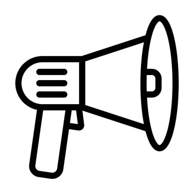Kişisel ve Ticari Kullanım İçin Megafon Vektör Kalın Çizgi Simgesi