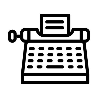 Kişisel ve Ticari Kullanım İçin Daktilo Vektörü Kalın Çizgi Simgesi