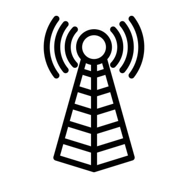 Kişisel ve ticari kullanım için Anten Vektörü Kalın Çizgi Simgesi