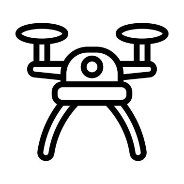 Kişisel ve ticari kullanım için İHA Vektör Kalın Çizgi Simgesi