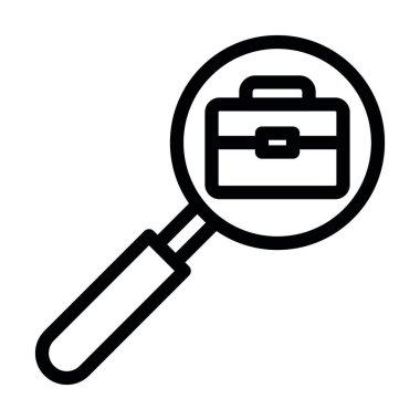 Kişisel ve ticari kullanım için İş Araması Kalın Çizgi Simgesi