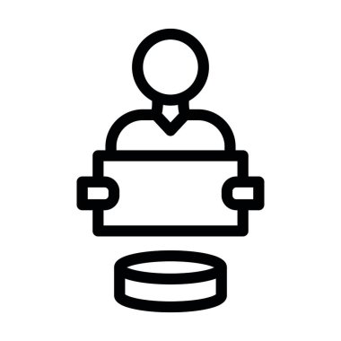 Kişisel ve ticari kullanım için Evsiz Vektör Kalın Çizgi Simgesi