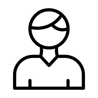 Kişisel ve ticari kullanım için Erkek Vektörü Kalın Çizgi Simgesi