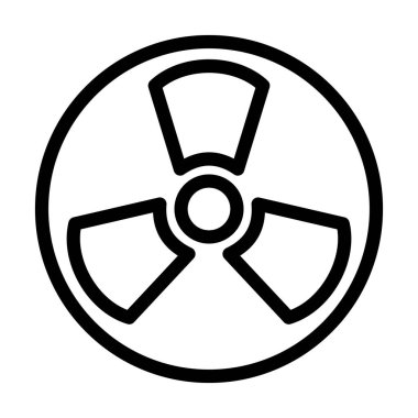 Kişisel ve Ticari Kullanım İçin Radyoaktivite Vektörü Kalın Çizgi Simgesi