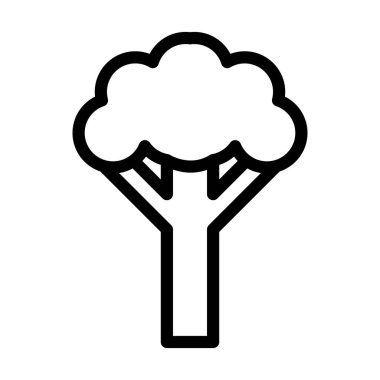 Kişisel ve ticari kullanım için Ağaç Vektörü Kalın Çizgisi Simgesi