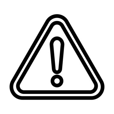 Kişisel ve ticari kullanım için Tehlike Vektörü Kalın Çizgi Simgesi