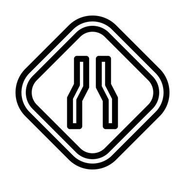 Kişisel ve ticari kullanım için Dar Yol Vektör Çizgisi Simgesi