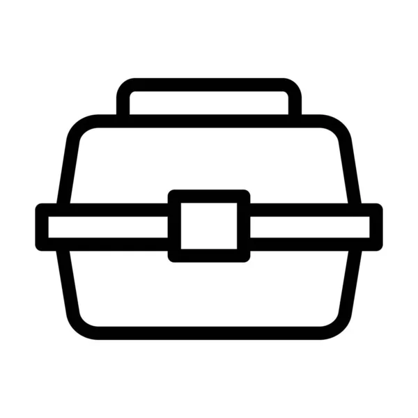 Caja Herramientas Vector Thick Line Icono Para Uso Personal Comercial — Vector de stock
