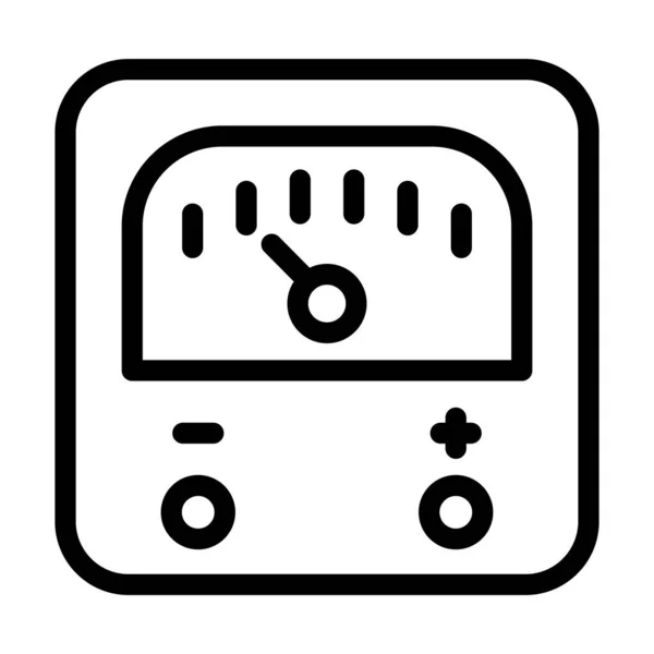 Icône Ligne Épaisse Vecteur Voltmètre Pour Usage Personnel Commercial — Image vectorielle