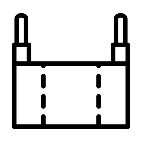 Kondensator Vector Thick Line Icon Für Den Persönlichen Und Kommerziellen — Stockvektor