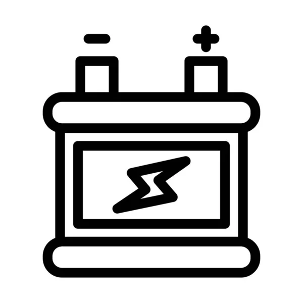 Batterij Vector Dikke Lijn Pictogram Voor Persoonlijk Commercieel Gebruik — Stockvector